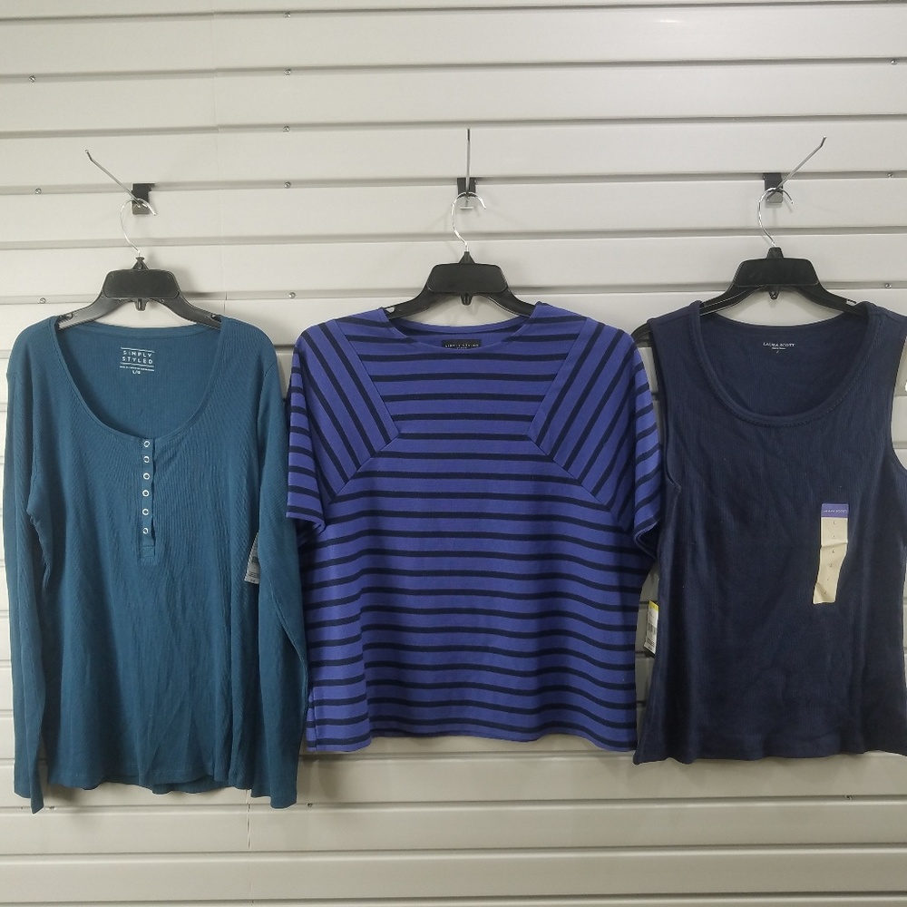 New 3 Pcs Women's Top Blouse Shirt Sweater Tank